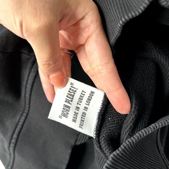 Horn Please! Black Lions 100% Cotton Crewneck Sweatshirt Women's Size Large L - Picture 4 of 8